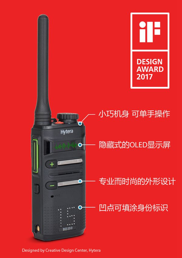 海能达数字对讲机BD350荣获2017iF国际设计大奖
